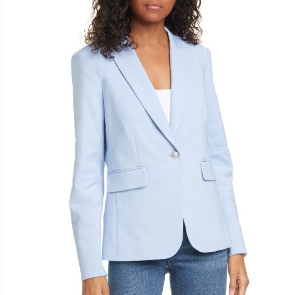 NEW Veronica Beard Cutaway Dickey Jacket Light Blue Blazer Size 4 NWT $650